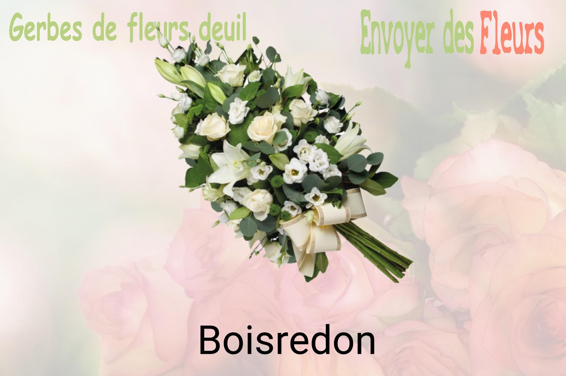 Gerbe de fleurs de deuil livrée à Boisredon
